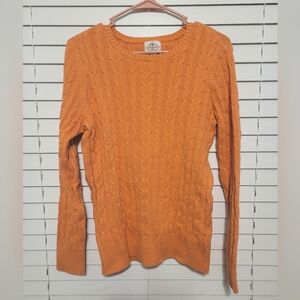 Orange Cable Knit Sweater